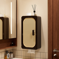 Étagères de rangement murales en plastique de style vintage, organisateur mural pour parfum, soins de la peau, porte-mouchoirs avec porte