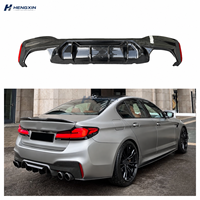 Diffuseur de pare-chocs arrière en fibre de carbone style HX pour BMW Série 5 G30 540i M550i F90 M5 2017-2023 Kit carrosserie