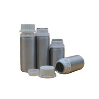 Bouteille cosmétique vide en aluminium argenté de 50 ml à 1250 ml avec bouchon inviolable et joint interne pour huiles essentielles, lotions et diffuseurs – Vente en gros