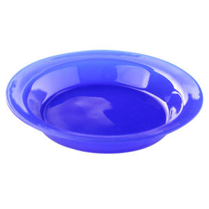 Assiettes à dîner en verre bleu de luxe en gros Plateau en métal durable pour les mariages et les fêtes Design rond moderne pour la maison - Product Image 3