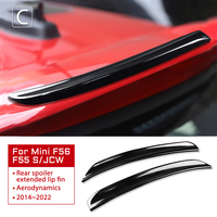 Ailerons de lèvre d'extension de becquet arrière de meilleure qualité pour Mini Cooper F55 F56 2014 + S /JCW Spoiler rouge en Fiber de carbone couleur noire pièce d'auto