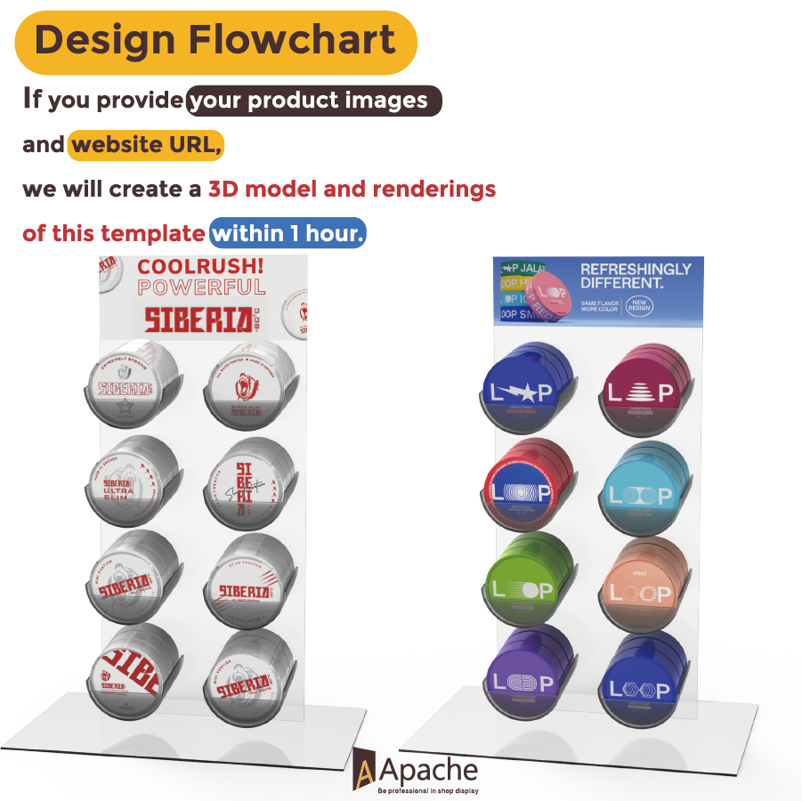 Apache Custom Acrylic Counter Mouth Tobacco Display Stand for Smoke Shop — view 4