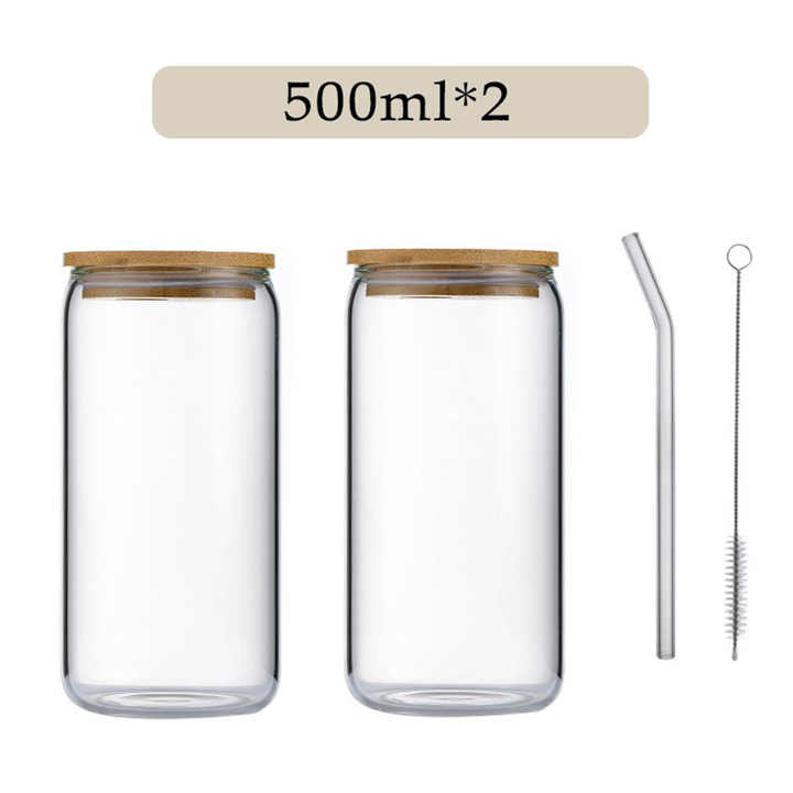 Environmental Friendly Heat Resistant Transparent Glass Beer Can Cup