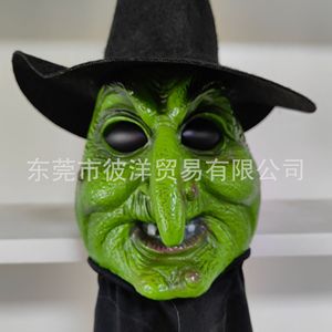 Halloween Witch Pendant Mask PVC Costume Prop Party Decoration Flesh Color Green Size Quirky Style - Product Image 4