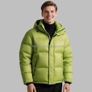 Chaqueta de Plumón <span class=keywords><strong>para</strong></span> <span class=keywords><strong>Hombre</strong></span> con Capucha Desmontable, Dos Tonos, Estilo Bomber, Cortavientos, con Múltiples Bolsillos, Térmica, Informal, Abrigo de Invierno - Product Image 6