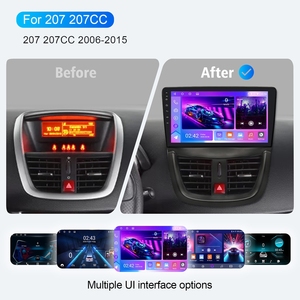 Autoradio tactile sans fil 9 pouces avec CarPlay, Android Auto, GPS et Bluetooth pour Peugeot 207 207CC 2006-2015 - Product Image 3