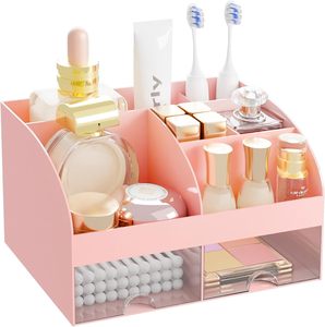 Transparent Single-Tier Plastic Storage Cabinet Student's Desk Office Desktop Sundries Organizer Wall Mounted Small Drawer - Product Image 1