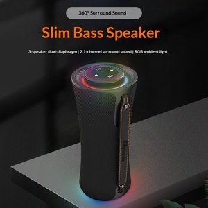 Cyboris Nouveau Haut-parleur sans fil 80W à design compact pour système 2.1, avec éclairage RGB, son surround stéréo et microphone intégré - Product Image 6