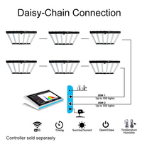 Lampe de croissance Samsung 720W pliable à spectre complet pour serre intérieure et hydroponie, éclairage LED 720W à intensité variable avec fonction Daisy Chain