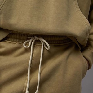 Ensemble de survêtement en coton pour homme, sweat-shirt à capuche et short, deux pièces, vêtements de détente - Product Image 2