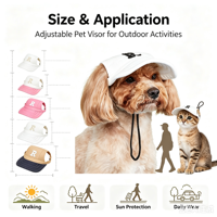 Casquette de baseball en toile pour animaux de compagnie modèle Beke 007, chapeau d'été pare-soleil pour chien, vente en gros, oreilles de chat Corgi, extérieur