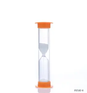 Relógio de areia com tampa colorida, relógio de plástico inquebrável com temporizador de areia e chuveiro de 1 2 3 4 5 minutos, mais vendido