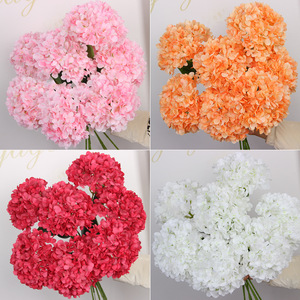 Fleurs d'hortensia artificielles 180 pétales branche unique en soie plastique pour décoration maison mariage style français moderne - Product Image 4