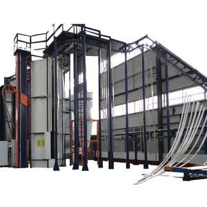 Vertical aluminium steel profiles powder coating system