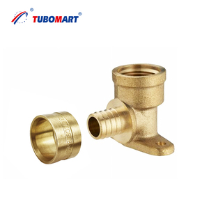 Fabricant OEM, plomberie BSPT, coude femelle mural plaqué, 12x1/2\" à 32x1\", (court, deux <span class=keywords><strong>pieds</strong></span>), pour tuyau PEX (style espagnol) - Product Image 2