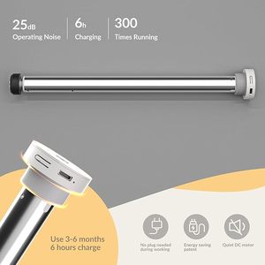 Stores enrouleurs modernes horizontaux en tissu polyester uni, occultants, pour fenêtres doubles françaises, pour usage quotidien dans les hôtels et les villas - Product Image 4