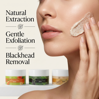 Gommage éclaircissant pour le visage à l'abricot WNU OEM avec acide salicylique pour exfolier les peaux mortes, nettoyer les pores et éliminer les points noirs, unisexe