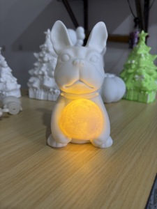 Produit phare : Artisanat d'art en résine pour peinture fluide, ours graffiti, tirelire ours DIY, surface blanche vierge, lampe lune, <span class=keywords><strong>bouledogue</strong></span> - Product Image 5