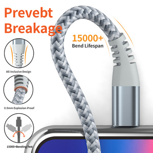 <span class=keywords><strong>Cable</strong></span> USB2.0 de Nailon con Carga Rápida Tipo-C para iPhone - Product Image 3