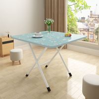 Table à manger pliante portable simple Petite table d'extérieur en dortoir Table de stand