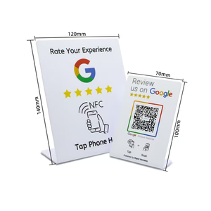 Base <span class=keywords><strong>de</strong></span> Reseñas <span class=keywords><strong>de</strong></span> Google con Código <span class=keywords><strong>QR</strong></span> Programable <span class=keywords><strong>de</strong></span> PVC, Escaneo NFC, Tacto Social y RFID - Product Image 3