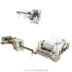 Đầy đủ-tự động duy nhất đóng gói V gấp giấy mô dây chuyền sản xuất mặt mô giấy rạch tua máy đóng gói - Product Image 2