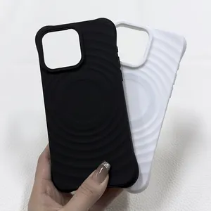 Anti-Fingerprint TPU Cell Phone Cases Cover For IPhone 15 14 13 Pro Max Magnetic Protective Shockproof Case