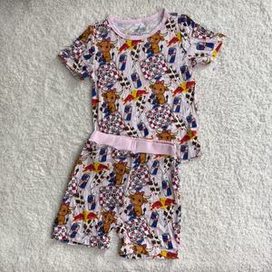 <span class=keywords><strong>Pigiami</strong></span> Estivi per Bambini RTS ODM/OEM con Stampa Western in Bambù, Set Corto per Bambine e Bambini, Bundle Misterioso, Abbigliamento per Bambini all'Ingrosso - Product Image 4