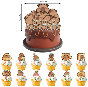 Decoración <span class=keywords><strong>de</strong></span> Fiesta <span class=keywords><strong>de</strong></span> Cumpleaños <span class=keywords><strong>de</strong></span> Capibara para Niño o Niña, Pancartas <span class=keywords><strong>de</strong></span> Feliz Cumpleaños, Guirnaldas, <span class=keywords><strong>Globos</strong></span> <span class=keywords><strong>de</strong></span> Papel <span class=keywords><strong>de</strong></span> Aluminio con Números del 0 al 9, Adornos para Pastel, Pegatinas y Suministros - Product Image 4