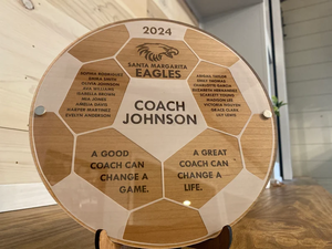 Prix d'entraîneur <span class=keywords><strong>de</strong></span> football en bois gravé sur mesure-<span class=keywords><strong>Cadeau</strong></span> <span class=keywords><strong>de</strong></span> finale <span class=keywords><strong>de</strong></span> saison parfait - Product Image 2