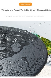 Ensemble de meubles de camping en aluminium pliable, léger et durable, pour l'extérieur, <span class=keywords><strong>table</strong></span> et chaises rondes pour patio, café, terrasse - Product Image 4