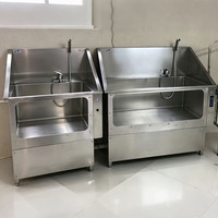 Baignoire de toilettage pour animaux OSCAT en acier inoxydable, bain à bulles chauffant SPA, équipement vétérinaire, bain pour chats, chiens, salon de toilettage pour animaux