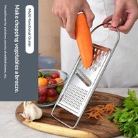 Râpe plate manuelle en acier inoxydable, coupe-légumes, outil de cuisine, trancheuse, râpeuse, hachoir multifonctionnel portable