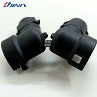 Conector Automotriz JINDA 965783-1 PA66+GF 4P, Abrazadera para Tubo Corrugado, Funda Impermeable Gris para Cableado Automotriz