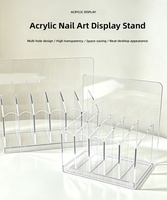 Nouvelle boîte de rangement pour limes à ongles en acrylique, 5 ou 6 compartiments au choix, organisateur de bureau pour limes et polissoirs à ongles