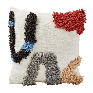 Unique Latest Bohemian Wool <b>Throw</b> <b>Pillow</b> Covers with Polyester Filling Zipper Closure & Removable Washable Design ITHL - Product Image 1