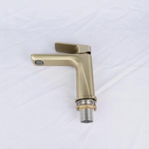 厂家直销定制黄金便宜拉丝黄铜水龙头浴室水槽水龙头 - Product Image 2