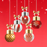 Boule de Noël en velours, mini rouge à lèvres liquide mat, cadeau de Noël personnalisé, rouge à lèvres longue tenue non collant