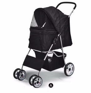 <span class=keywords><strong>Poussette</strong></span> pliable légère à quatre roues Petop pour chats et chiens, facile à installer, avec plateau pour nourriture et chariot de transport - Product Image 4