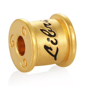 Constelación cultura 24K oro micro-duro oro puro Libra patrón pulsera con cuentas tendencia oro joyería Accesorios - Product Image 3