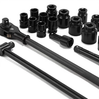 Wholesale Carbon Steel 3/4-Inch Phosphated 21-Piece Auto & Household Machinery Repair Wrench Tool Set Sleeve Hardware Toolbox