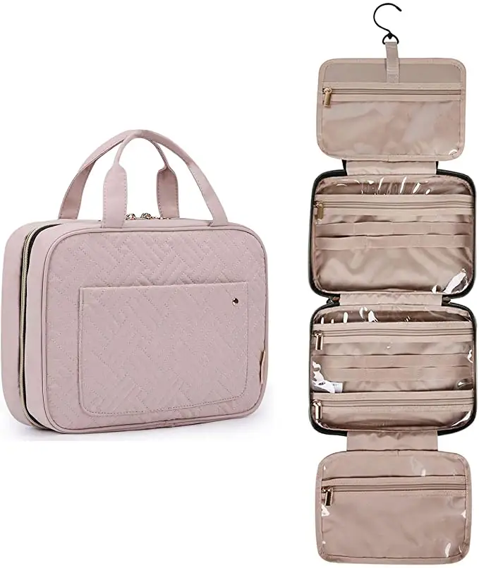 Sac de maquillage, sac de voyage pour logo personnalisé, grand organisateur de maquillage et cosmétique pour les accessoires de voyage, Kit de toilette, étanche