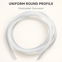 Tuyau en silicone translucide sur mesure, flexible et rond, pour applications d'équipement, fabrication OEM ODM, extrusion, usines en Chine et en Malaisie