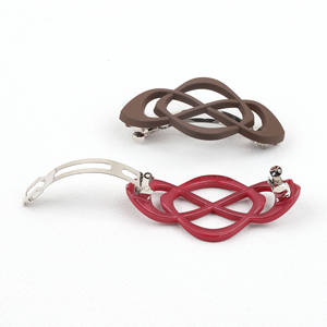 Pinces <span class=keywords><strong>à</strong></span> cheveux plates françaises personnalisées, griffe <span class=keywords><strong>à</strong></span> cheveux incurvée et creuse, barrettes <span class=keywords><strong>à</strong></span> cheveux pour dames <span class=keywords><strong>à</strong></span> forte tenue - Product Image 2