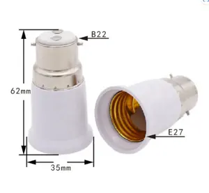 Adaptador de lâmpada B22 Para E27 Suporte Do Conversor Da Lâmpada Adaptador De Luz Suporte Da Lâmpada Peças De Iluminação Parafuso Lâmpada Plug Extender