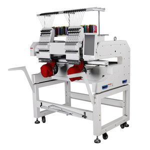 Nueva Máquina de Bordar Industrial Computarizada Profesional de 2 Cabezales y 12 Agujas, 1200 RPM, con Recorte Automático para Prendas - Product Image 2