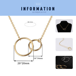 Collar de la amistad para mujer, de acero inoxidable, chapado en oro, regalo de aniversario - Product Image 6