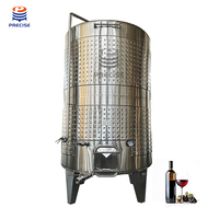 Cuve de Fermentation et de Stockage de Vin en Acier Inoxydable 304/316 de 22000 Litres avec Enveloppe de Refroidissement à Plaques Alvéolées, Isolation Longue de 75 mm