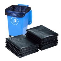 Grands sacs poubelle jetables en maille PE résistants de 13, 39, 55 gallons, 120 litres, sacs poubelle noirs imprimés en gravure