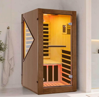 Ruang Sauna Inframerah Jauh Tunggal Modern untuk 1-2 Orang, Perakitan Mudah, Desain Khusus untuk Rumah